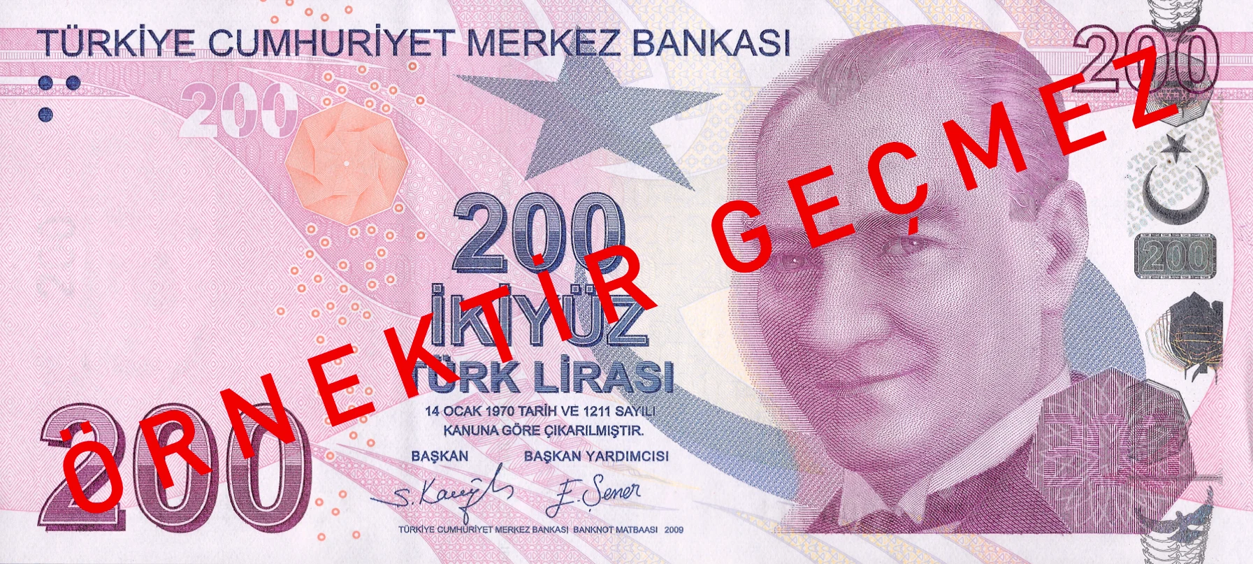 9.Emisyon 200 Türk Lirası V.Tertip